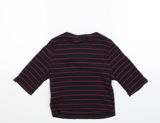 New Look Girls Blue Striped Pullover Jumper Size 14-15 Years