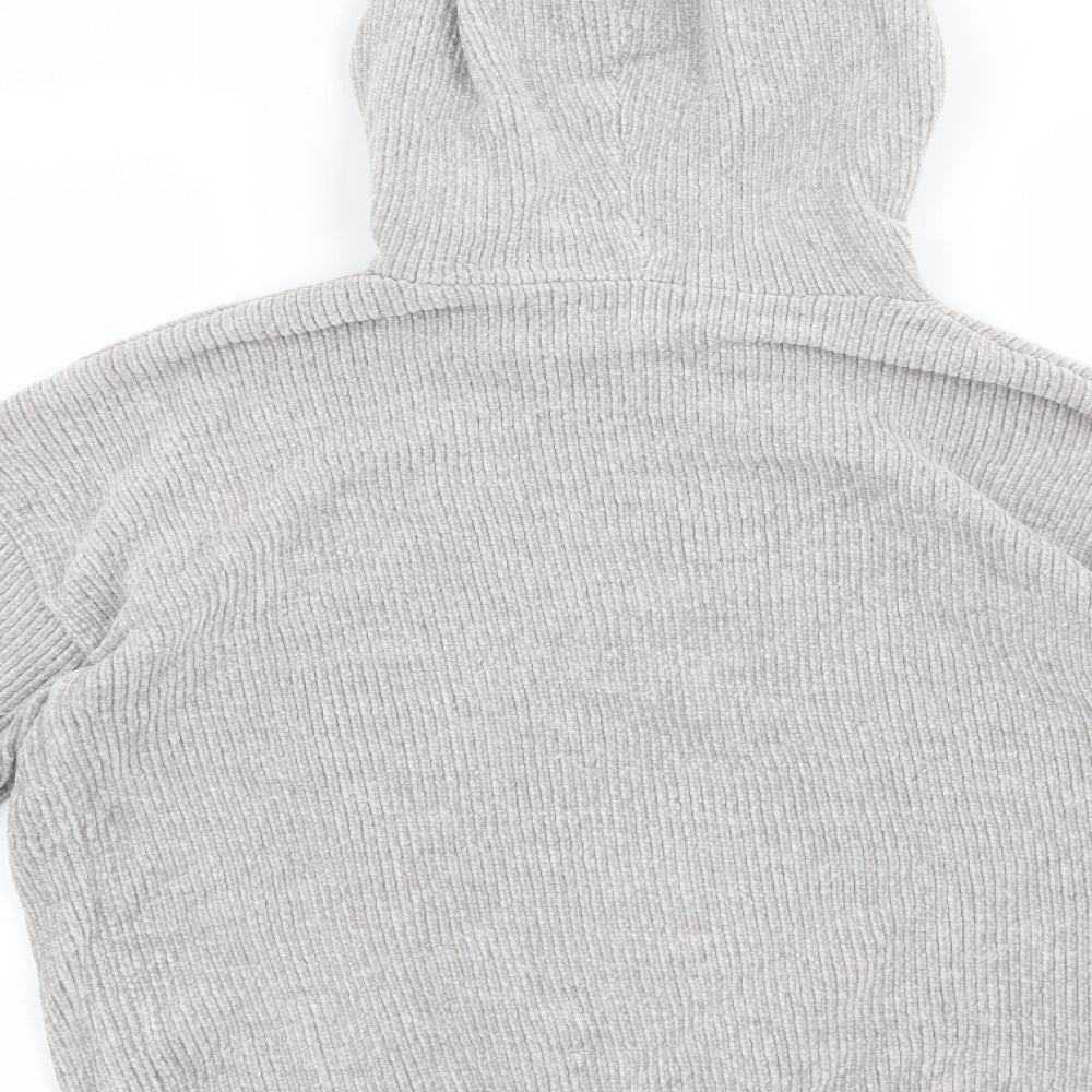 Brand and care label for Primark women’s grey pullover hoodie, size UK 10
