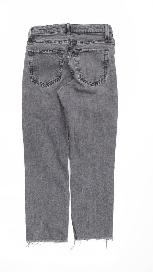Preworn Womens Green Houndstooth Straight Jeans Size 26 in L30 in
