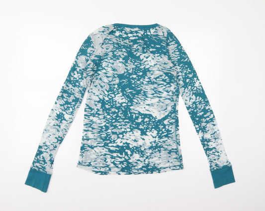 Poof Excellence Womens Blue Knit Pullover Jumper Size L