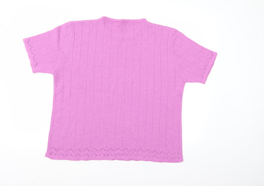 Berkertex Womens Purple Knit Pullover Jumper Size 18