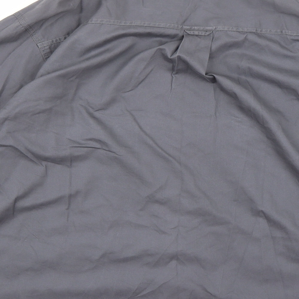 Alpine Design Mens Grey Button-Up Size L