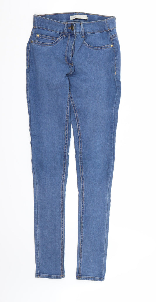 Additional front view of George women’s blue denim skinny jeans, size UK 6, 30-inch leg