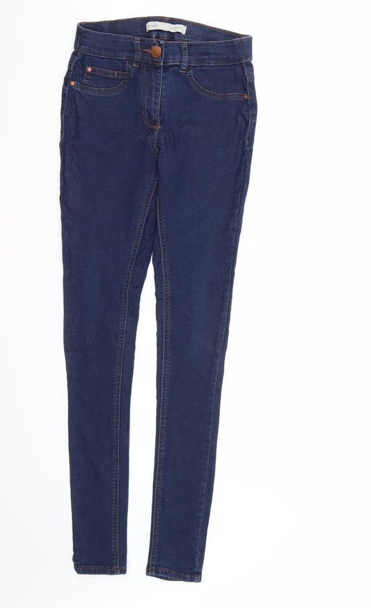 Additional front view of George women’s blue denim skinny jeans, size UK 6, 30-inch leg