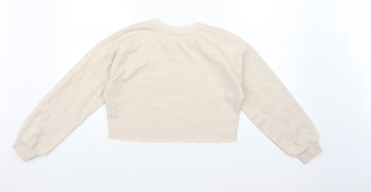 George Girls Beige Jersey Pullover Sweatshirt Size 9-10 Years