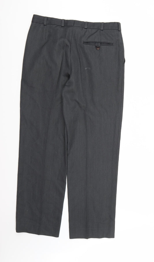 Burton Mens Grey Rayon Dress Pants Trousers L30 in