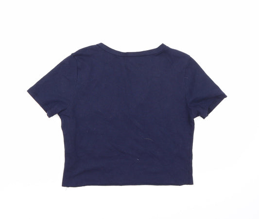 Gap Womens Blue Cropped T-Shirt Size S