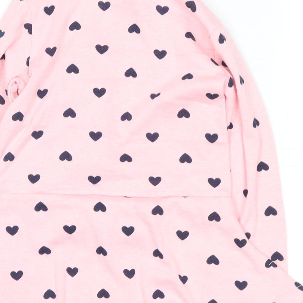 Brand and care label for You're Beautiful girls’ pink polka dot basic blouse, size 2-3, years