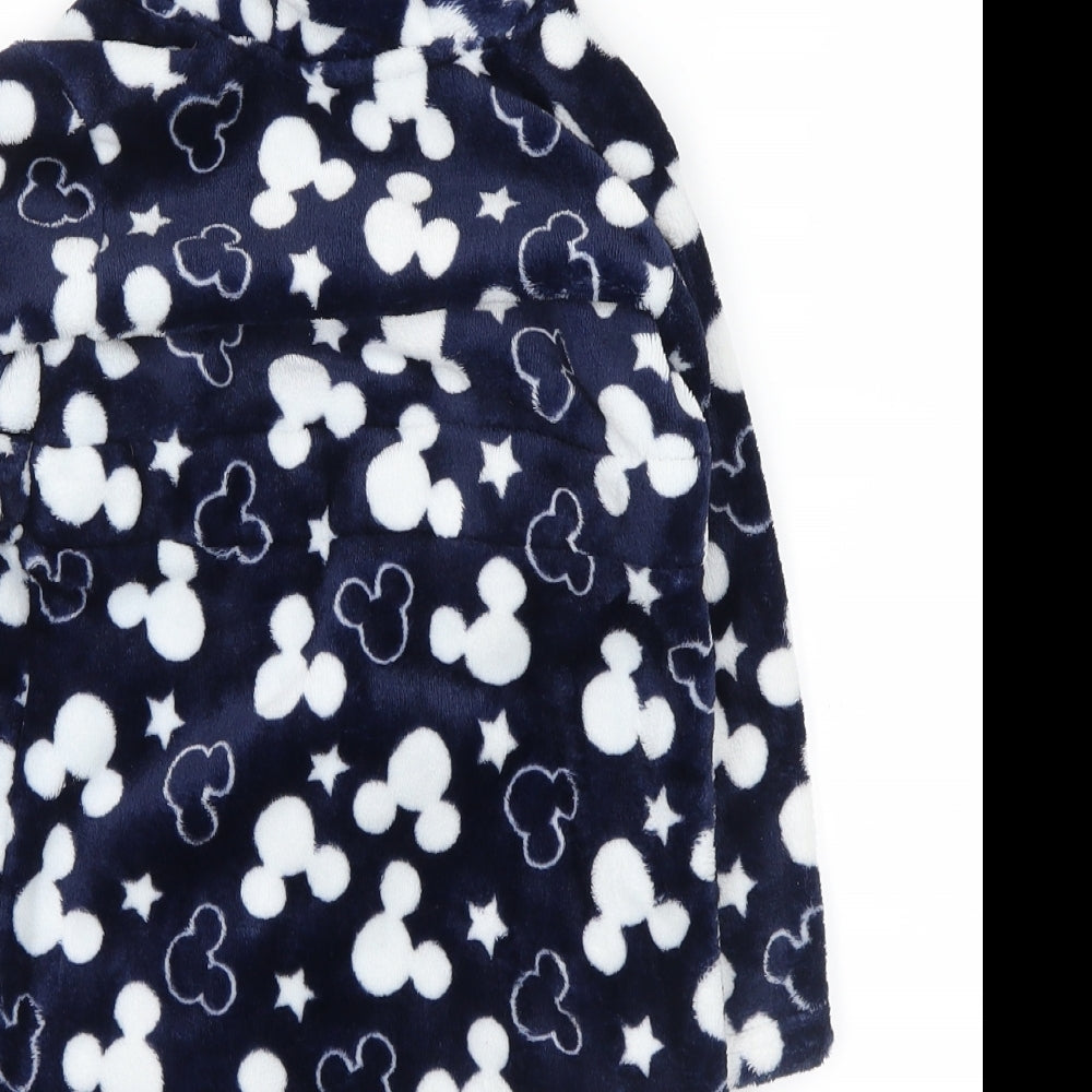 Brand and care label for Disney Blue Polka Dot Babydoll Robe, size 18-24, Months - mickey mouse