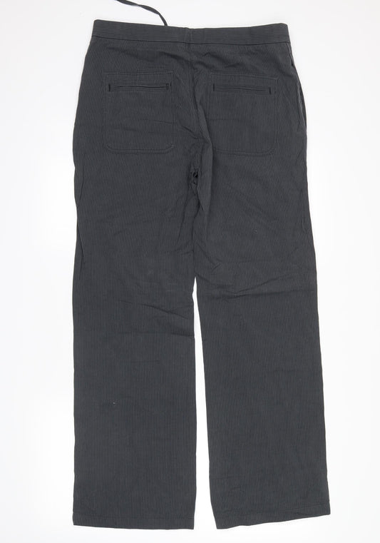 NEXT Mens Grey Striped Trousers Size 32 in