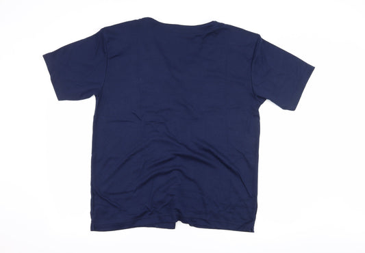 paramour Womens Blue Basic Button-Up Size S