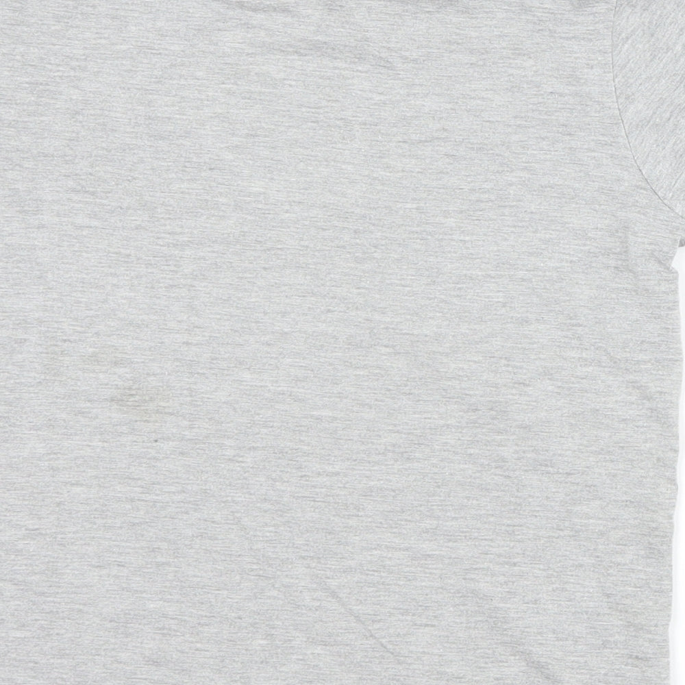 Brand and care label for Preworn boys’ grey basic button-up, size 8, years - football mad