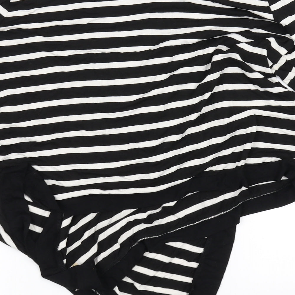 Wallis Womens Black Striped Cardigan Jumper Size 14
