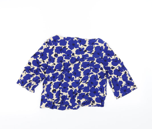 H&M Womens Blue Basic T-Shirt Size 4