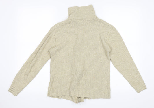 Glimpse Design Womens Beige Cardigan Jumper Size S