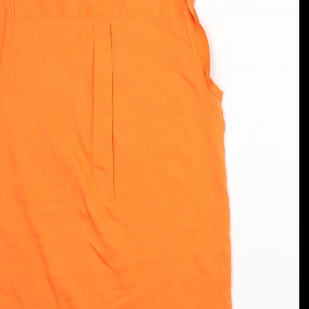 Buffalo Womens Orange Basic Blouse Size 14