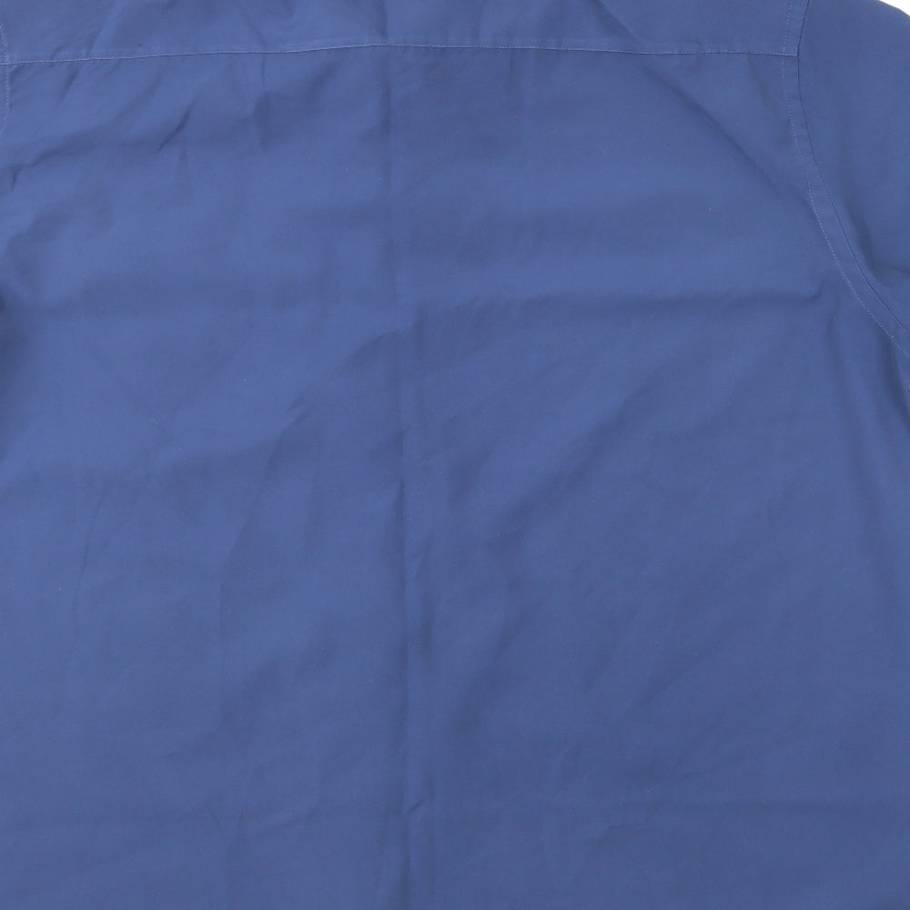 BHS Mens Blue Button-Up Size Big 2X