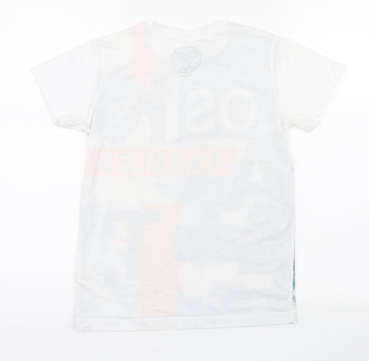 Matalan Boys Blue Geometric Basic T-Shirt Size 10 Years