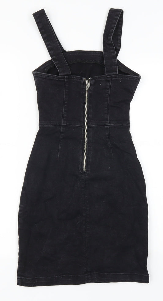 Denim Co Womens Black Denim Mini Size 4