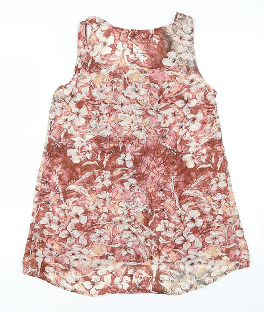 NEXT Womens Pink Floral Basic Tank Size 8