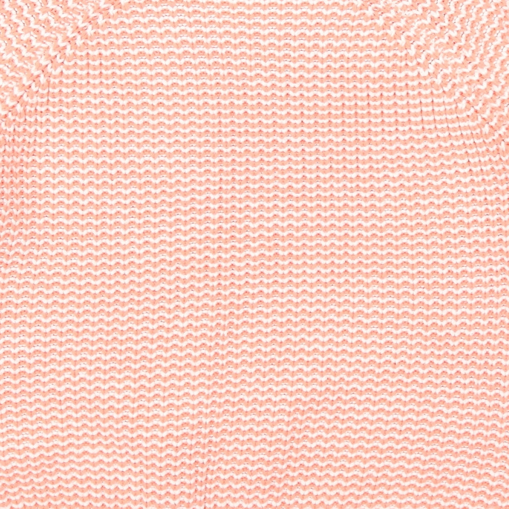 Brand and care label for South women’s pink jumper, size UK 14
