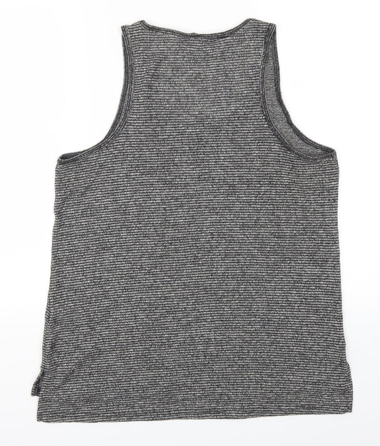 NEXT Womens Grey Striped Basic Tank Size 12