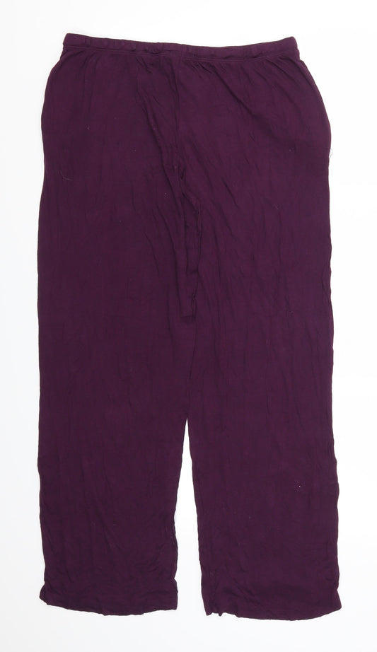 Midnight Womens Purple Trousers Size M L28 in - Loungewear