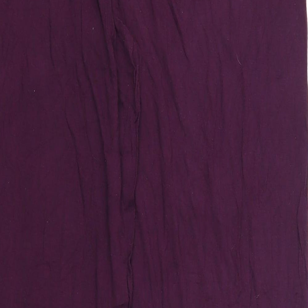 Brand and care label for Midnight women’s purple trousers, size M, 28-inch leg - loungewear