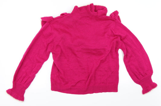 Boohoo Womens Pink Pullover Jumper Size M