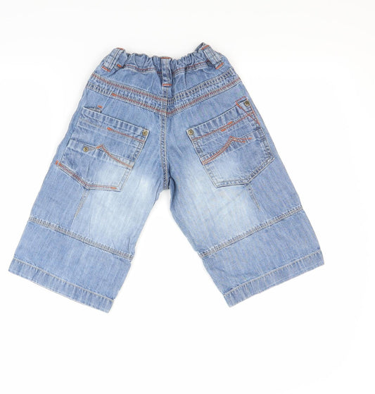 NEXT Boys Blue Denim Wide-Leg Jeans Size 5 Years - Croped