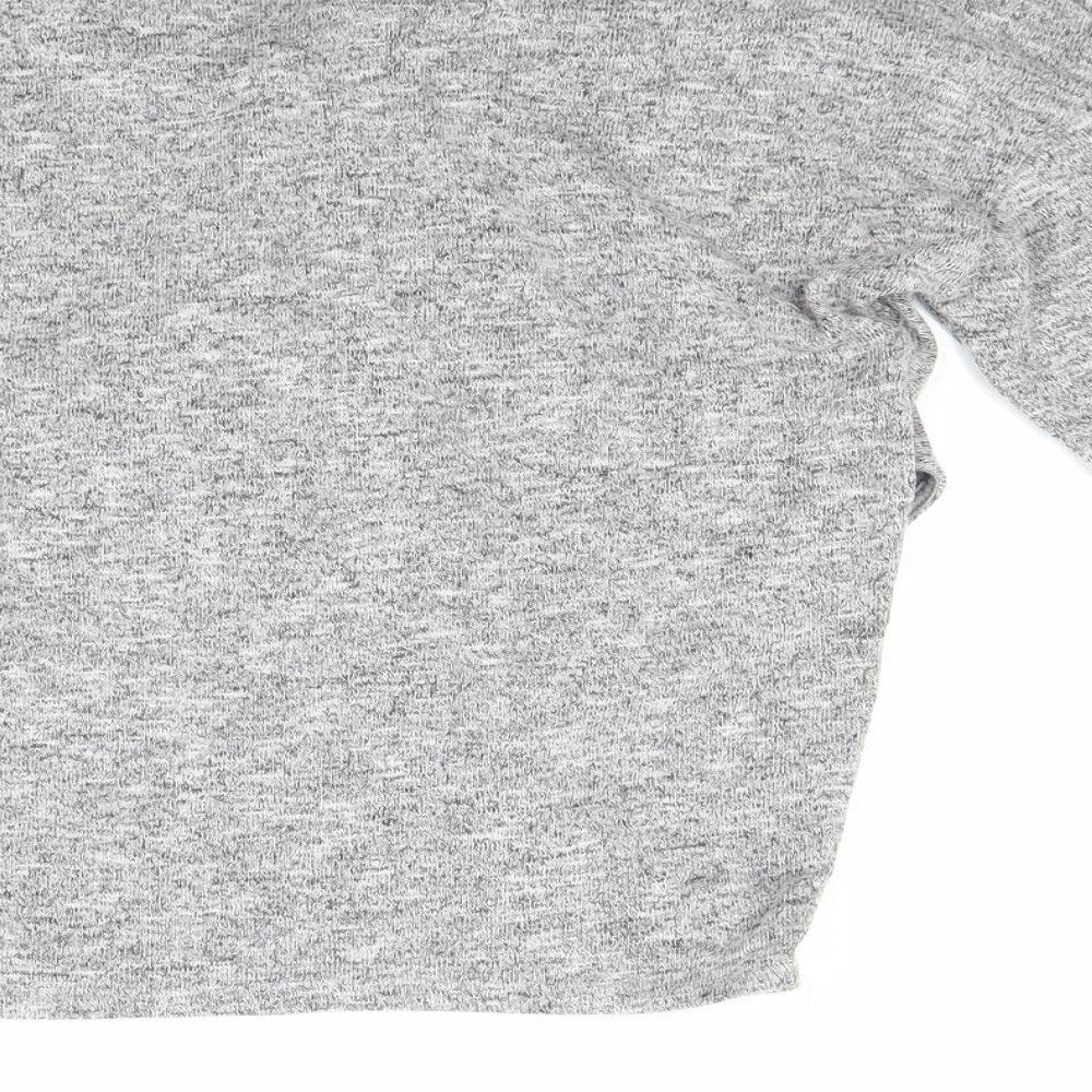 Brand and care label for Dorothy Perkins women’s grey jumper, size UK 12
