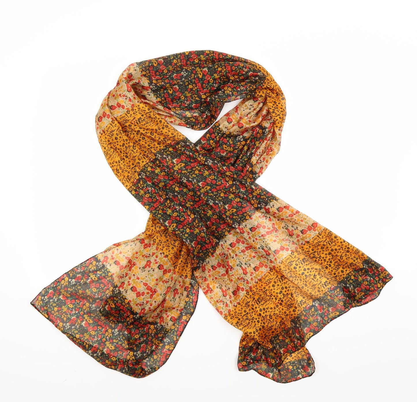Preworn Womens Multicoloured Floral Scarf