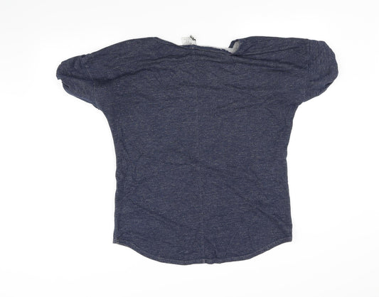 Divided Womens Blue Basic Blouse Size M