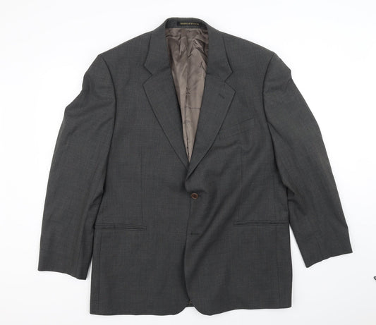 Marks and Spencer Mens Grey Jacket Blazer Size XL