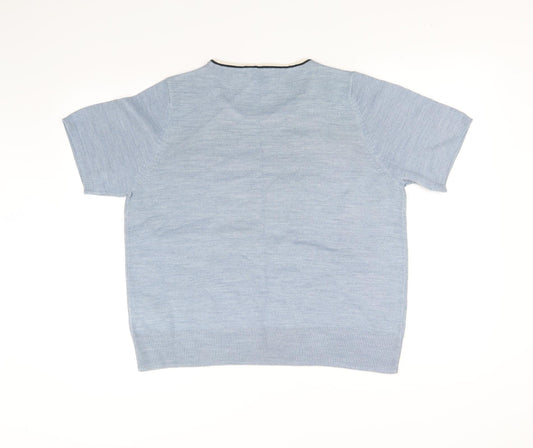 Classic Womens Blue Basic Blouse Size 16