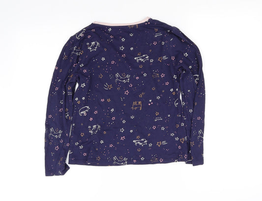 pre worn Girls Blue Basic T-Shirt Size 10-11 Years