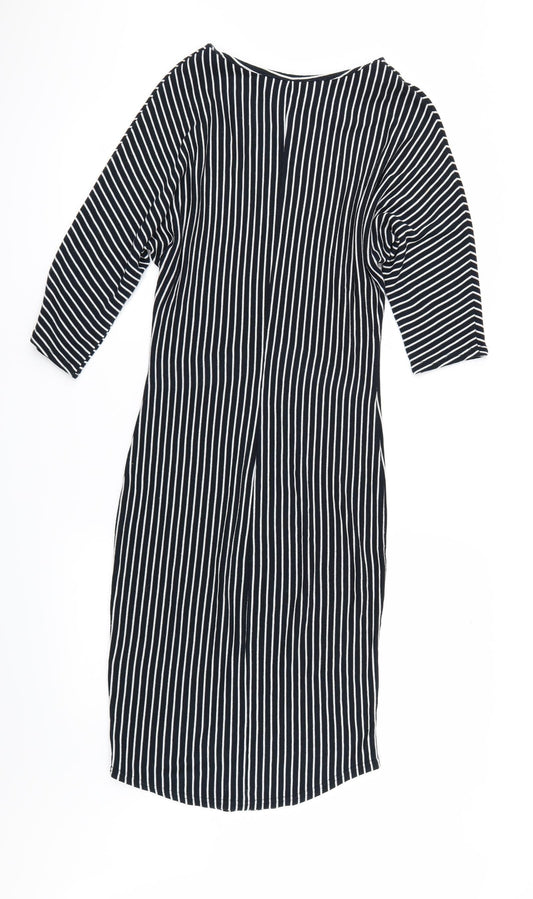 ASOS Womens Blue Striped T-Shirt Dress Size 6