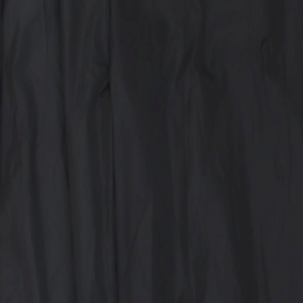 PRETTYLITTLETHING Womens Black Windbreaker Trousers Size 10 L29 in