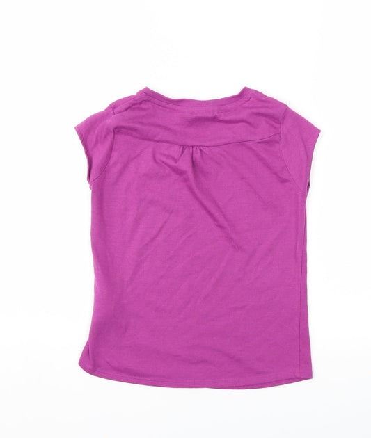 LA Gear Girls Purple Basic T-Shirt Size 9-10 Years