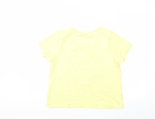 Antea Womens Yellow Basic T-Shirt Size 16