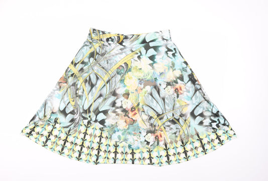 Gerry Weber Womens Grey Floral A-Line Skirt Size 34 in