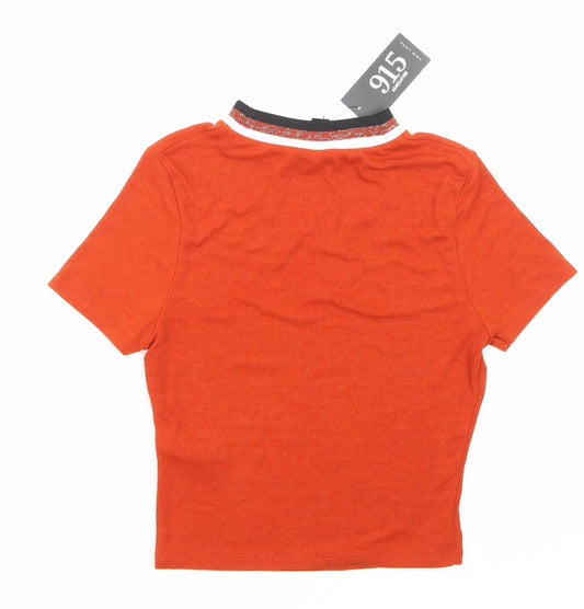 NewLook Girls Orange Striped Basic Tank Size 12-13 Years