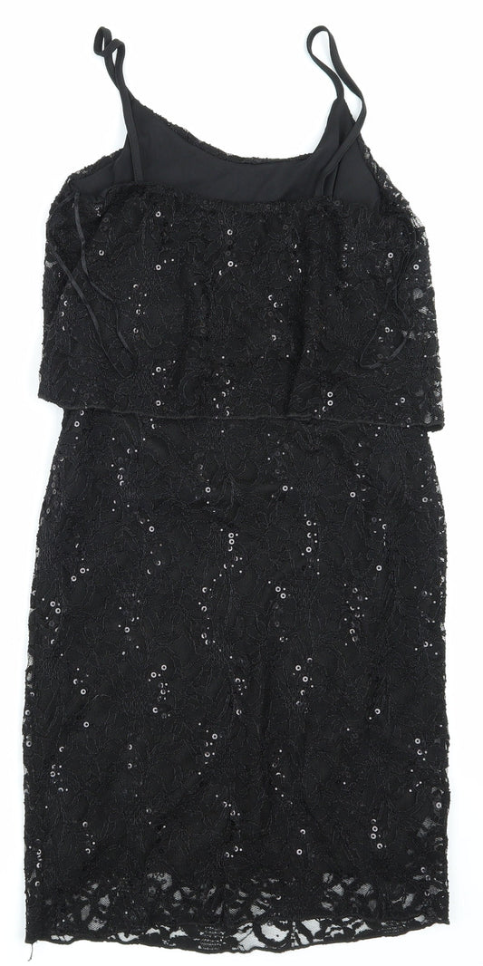 Select Womens Beige Lace Pencil Dress Size 12 - Sparkly