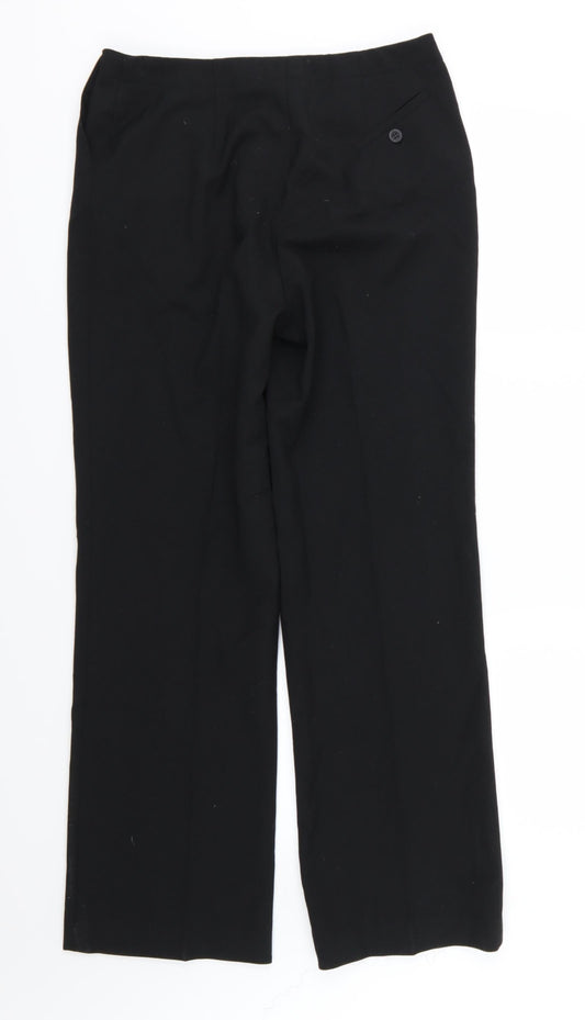 Per Una Womens Black Rayon Trousers Size 12 L30 in