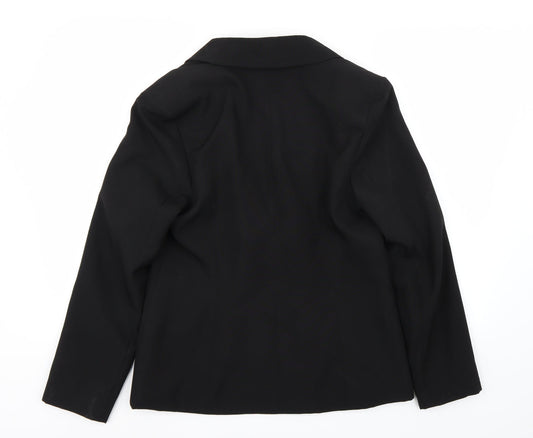AMARANTO Womens Black Jacket Blazer Size 14