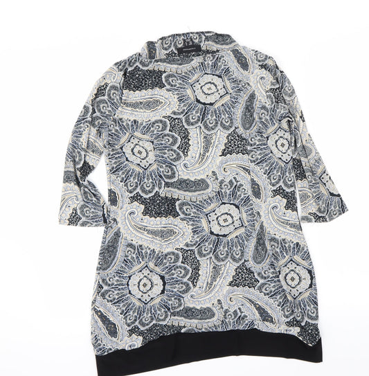 Atmosphere Womens Black Floral A-Line Size 14