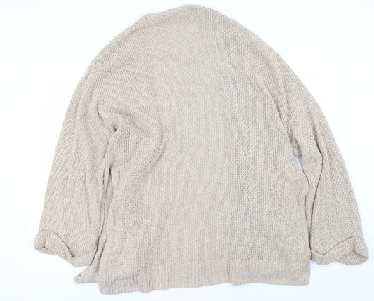 Preworn Womens Beige Cardigan Jumper Size M