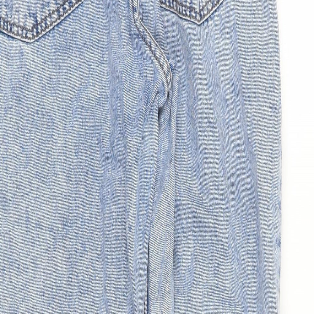 Denim CO Womens Blue Straight Jeans Size 10 L25 in