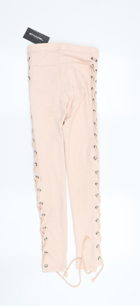Pretty Little Thing Womens Pink Capri Leggings Size 4 L26 in