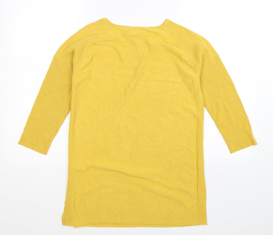 Soon Womens Yellow Knit Pullover Jumper Size M